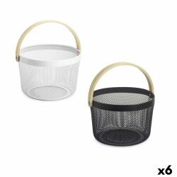 Cestino Multiuso Confortime Legno Metallo 25,5 x 17,5 cm (6 Unità)