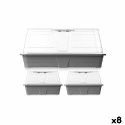 Set di Serre Ibergarden FYT3081032 Grigio Trasparente Plastica (8 Unità)