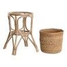 Set di vasi da fiori Home ESPRIT Naturale vimini Fibra 28 x 28 x 38 cm (2 Pezzi)