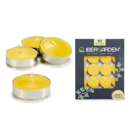 Set di Candele Ibergarden HL-1020BXIT Giallo Cera Citronella (12 Unità) (24 Unità)