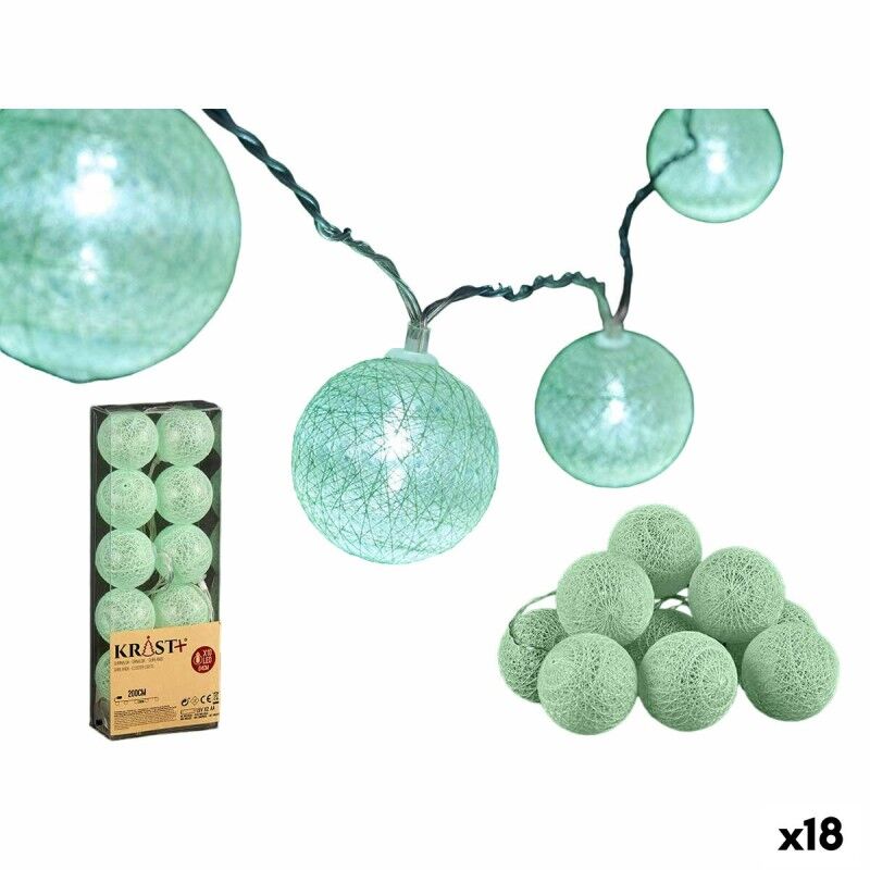 Ghirlanda con Sfere LED Menta Ø 6 cm 2 m (18 Unità) Ghirlanda con Sfere LED Menta Ø 6 cm 2 m (18 Unità)