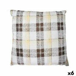 Cuscino 60 x 60 cm Quadri Marrone (6 Unità)