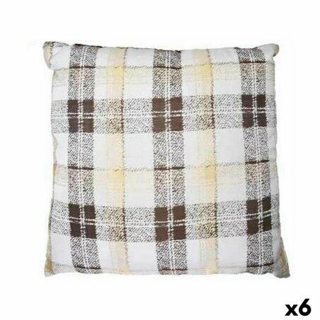 Cuscino 60 x 60 cm Quadri Marrone (6 Unità)