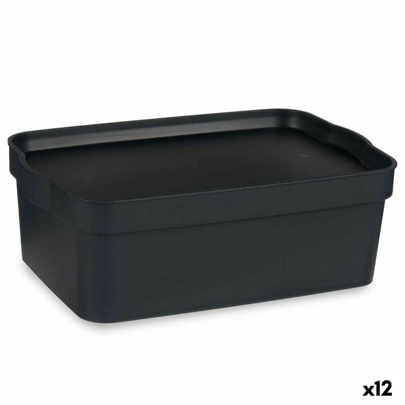 Scatola portaoggetti con coperchio Kipit TP593-1 TP593-1 Antracite Plastica 6 L (12 Unità) Scatola portaoggetti con coperchio Kipit TP593-1 TP593-1 Antracite Plastica 6 L (12 Unità)
