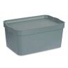 Scatola portaoggetti con coperchio Kipit TP594-2 Grigio Plastica 7,5 L 21 x 14,2 x 32 cm (12 Unità)