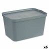 Scatola portaoggetti con coperchio Kipit TP596-2 Grigio Plastica 24 L 29,3 x 24,5 x 45 cm (6 Unità)