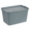 Scatola portaoggetti con coperchio Kipit TP596-2 Grigio Plastica 24 L 29,3 x 24,5 x 45 cm (6 Unità)