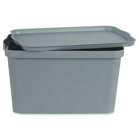 Scatola portaoggetti con coperchio Kipit TP596-2 Grigio Plastica 24 L 29,3 x 24,5 x 45 cm (6 Unità)