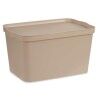 Scatola portaoggetti con coperchio Kipit TP596-3 Beige Plastica 24 L 29,3 x 24,5 x 45 cm (6 Unità)