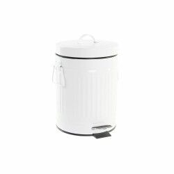 Secchio per la Spazzatura DKD Home Decor Bianco Ferro Di base (20 x 25 x 31 cm) (5 L)