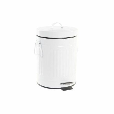 Secchio per la Spazzatura DKD Home Decor Bianco Ferro Di base (20 x 25 x 31 cm) (5 L)