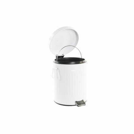 Secchio per la Spazzatura DKD Home Decor Bianco Ferro Di base (20 x 25 x 31 cm) (5 L)