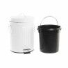 Secchio per la Spazzatura DKD Home Decor Bianco Ferro Di base (20 x 25 x 31 cm) (5 L)