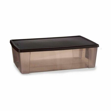 Scatola portaoggetti con coperchio Stefanplast Elegance Marrone Plastica 30 L 38,5 x 17 x 59,5 cm (6 Unità)
