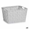Cesto per i Panni Kipit A3-6875 Bianco Stoffa 10 L 25 x 20 x 35 cm (12 Unità)