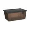 Scatola portaoggetti con coperchio Stefanplast Elegance Grigio Plastica 15 L 29 x 17 x 39 cm (6 Unità)