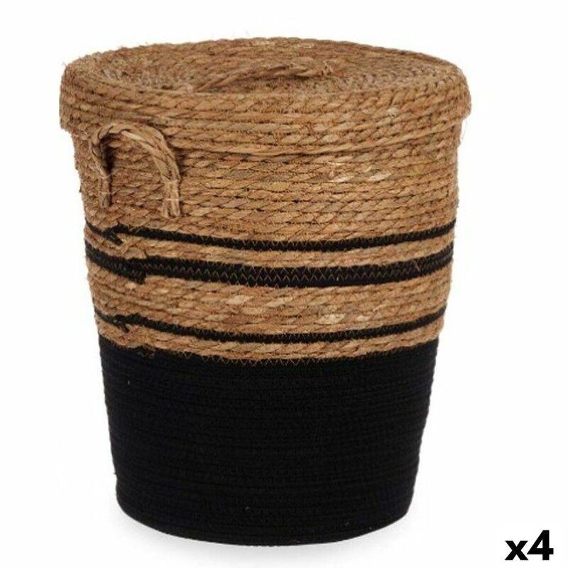 Cesto Gift Decor YY21620J03S3 Marrone Nero Alghe marine (4 Unità) Cesto Gift Decor YY21620J03S3 Marrone Nero Alghe marine (4 Unità)