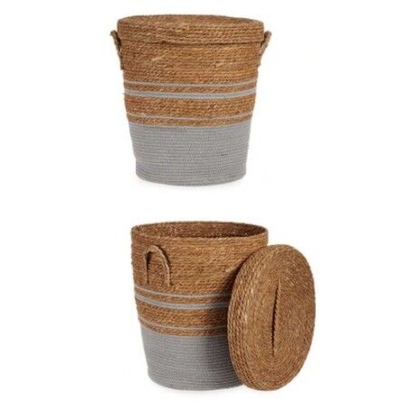 Cesto Gift Decor YY21620J03L1 Marrone Grigio Alghe marine (4 Unità)