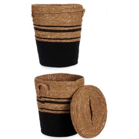 Cesto Gift Decor YY21620J03S3 Marrone Nero Alghe marine (4 Unità)