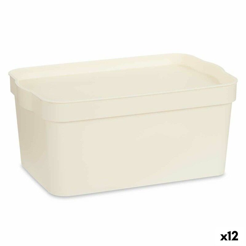 Scatola portaoggetti con coperchio Kipit TP594-4 TP594-4 Crema Plastica 7,5 L (12 Unità) Scatola portaoggetti con coperchio Kipit TP594-4 TP594-4 Crema Plastica 7,5 L (12 Unità)