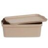 Scatola portaoggetti con coperchio Kipit TP595-3 Beige Plastica 14 L 29,5 x 14,5 x 45 cm (12 Unità)