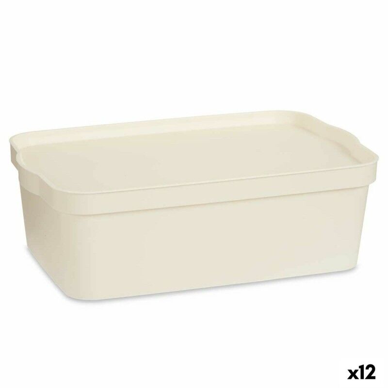 Scatola portaoggetti con coperchio Kipit TP595-4 TP595-4 Crema Plastica 14 L (12 Unità) Scatola portaoggetti con coperchio Kipit TP595-4 TP595-4 Crema Plastica 14 L (12 Unità)