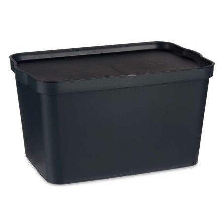 Scatola portaoggetti con coperchio Kipit TP596-1 Antracite Plastica 24 L 29,3 x 24,5 x 45 cm (6 Unità)