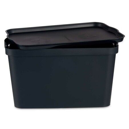 Scatola portaoggetti con coperchio Kipit TP596-1 Antracite Plastica 24 L 29,3 x 24,5 x 45 cm (6 Unità)