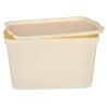Scatola portaoggetti con coperchio Kipit TP596-3 Crema Plastica 24 L 29,3 x 24,5 x 45 cm (6 Unità)