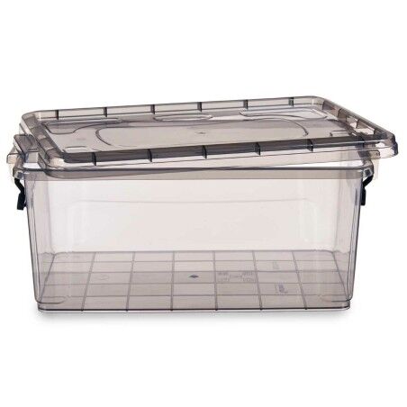 Scatola portaoggetti con coperchio Kipit TP546-2 Antracite Plastica (12 Unità)