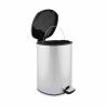 Cestino a pedale Berilo D002-1 Argentato Plastica 20 L (4 Unità)