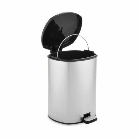 Cestino a pedale Berilo D004-1 Argentato Plastica 6 L (6 Unità)