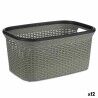 Cesto per i Panni Kipit TP7001-2 Grigio Plastica 36 L 36 x 25,5 x 53 cm (12 Unità)