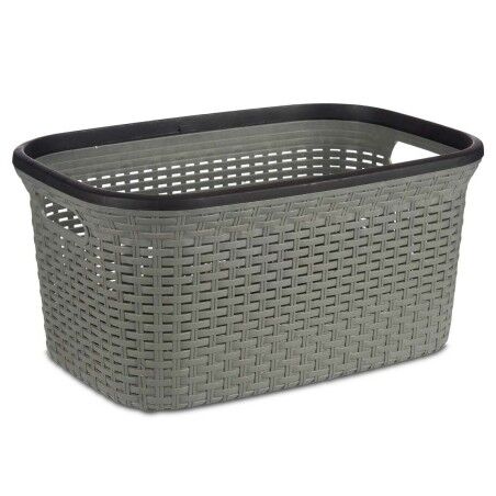 Cesto per i Panni Kipit TP7001-2 Grigio Plastica 36 L 36 x 25,5 x 53 cm (12 Unità)