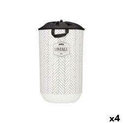 Cesto per i Panni Kipit Vintage Bianco Plastica 40 L 34 x 52,5 x 34 cm (4 Unità)