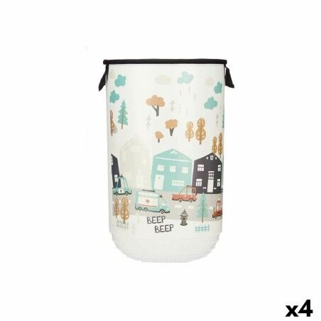 Cesto per i Panni Kipit QOJA KESE-4 Plastica Per bambini Autostrada 40 L 34 x 52,3 x 34 cm (4 Unità)