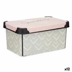 Scatola portaoggetti con coperchio Kipit Vibes Rosa Plastica Frecce 5 L 19 x 13,5 x 29,5 cm (12 Unità)