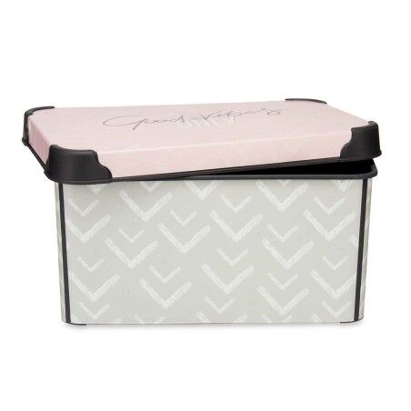 Scatola portaoggetti con coperchio Kipit Vibes Rosa Plastica Frecce 5 L 19 x 13,5 x 29,5 cm (12 Unità)