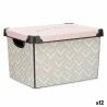 Scatola portaoggetti con coperchio Kipit Vibes Rosa Plastica Frecce 22 L 30 x 23,5 x 40 cm (12 Unità)