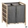 Cesto per i Panni Sporchi Kipit XJL146354H Marrone Grigio Legno 30 L x 2 33 x 60 x 59,5 cm (12 Unità)