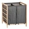 Cesto per i Panni Sporchi Kipit XJL146354H Marrone Grigio Legno 30 L x 2 33 x 60 x 59,5 cm (12 Unità)