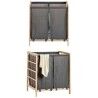 Cesto per i Panni Sporchi Kipit XJL146354H Marrone Grigio Legno 30 L x 2 33 x 60 x 59,5 cm (12 Unità)