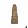 Set di Scatole per Sistemare Impilabili Pincello 129 Nero Cartone Righe (2 Unità)