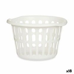 Cesto Kipit 8066-W Bianco polipropilene 27 L 40 x 25 x 40 cm (18 Unità)
