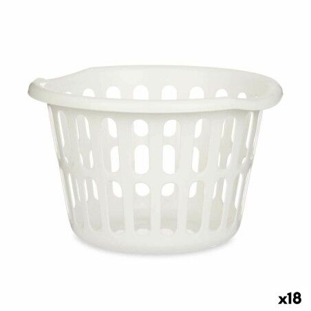 Cesto Kipit 8066-W Bianco polipropilene 27 L 40 x 25 x 40 cm (18 Unità)