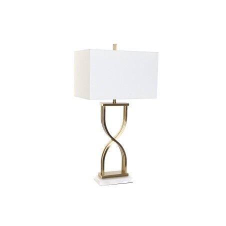 Lampada da tavolo DKD Home Decor 40 x 23 x 79 cm Dorato Metallo Bianco Marmo 40 W 240 V