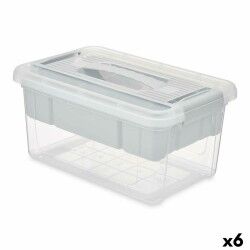Scatola Multiuso Kipit 02 1310 Grigio Trasparente Plastica 5 L 29,5 x 14,5 x 19,2 cm (6 Unità)