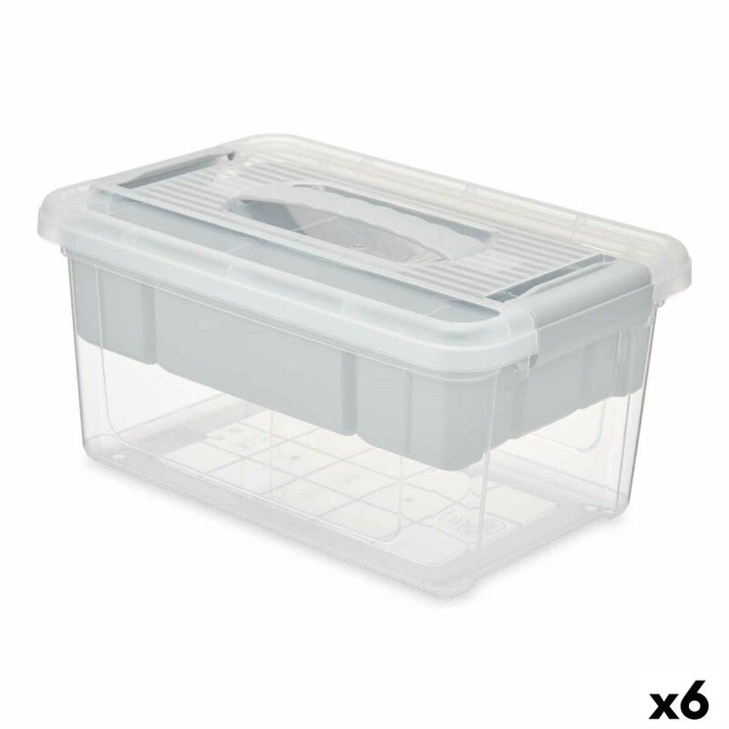 Scatola Multiuso Kipit 02 1310 02 1310 Grigio Trasparente Plastica 5 L (6 Unità) Scatola Multiuso Kipit 02 1310 02 1310 Grigio Trasparente Plastica 5 L (6 Unità)