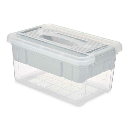 Scatola Multiuso Kipit 02 1310 02 1310 Grigio Trasparente Plastica 5 L (6 Unità)