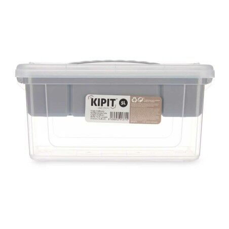 Scatola Multiuso Kipit 02 1310 02 1310 Grigio Trasparente Plastica 5 L (6 Unità)